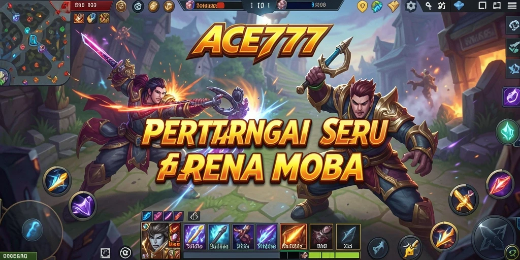 Menampilkan aksi spektakuler di arena pertarungan MOBA ACE777.