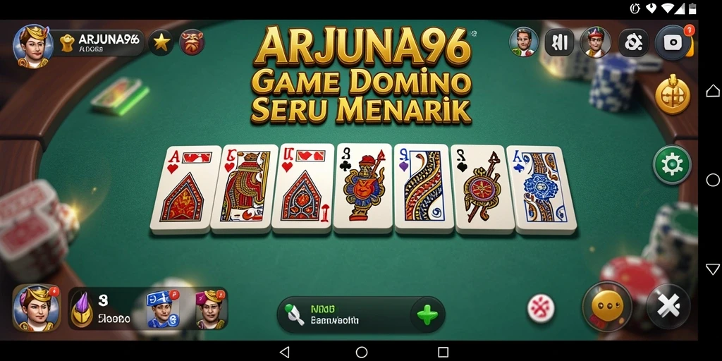 Tampilan gameplay ARJUNA96 yang seru dan kompetitif dalam permainan Domino.