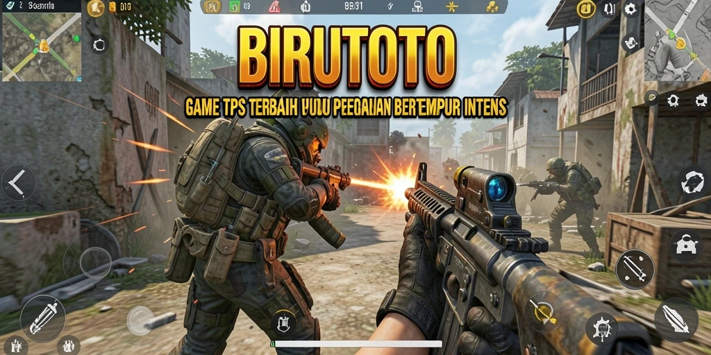 Tampilan aksi mendebarkan dalam gameplay BIRUTOTO yang seru.