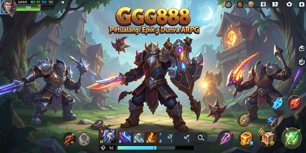 Screenshot GGG888 menampilkan aksi seru dalam permainan ARPG.