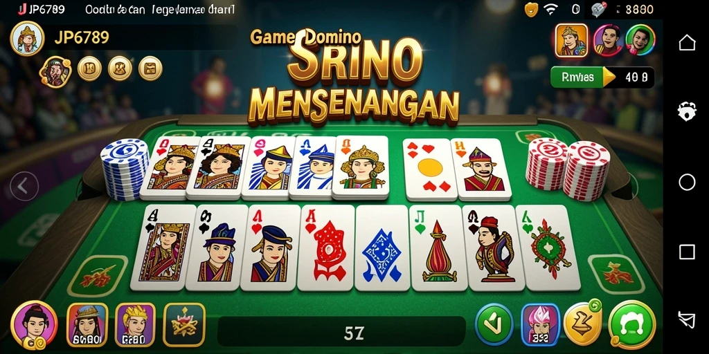Tampilan screenshot gameplay seru game Domino JP6789.