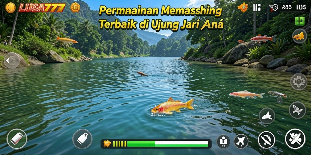 Tampilan gameplay LUSA777 dengan pengalaman memancing yang mendebarkan.