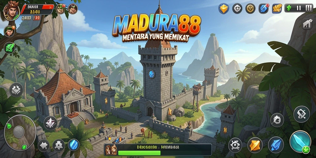 Gameplay MADURA88 yang mendebarkan dalam pertempuran Tower Defense.