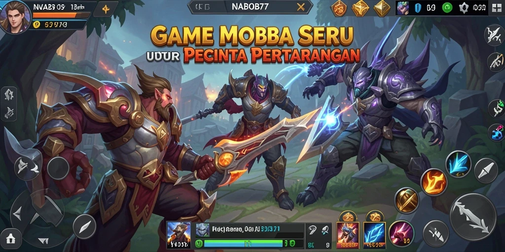 Screenshot gameplay NABOB77 menampilkan aksi seru di arena MOBA.