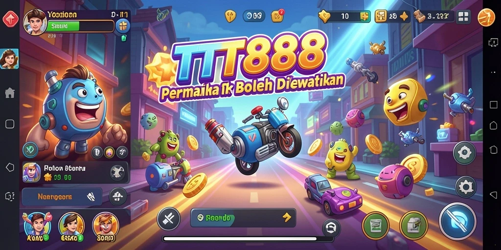 Screenshot utama TTT888 menampilkan aksi gameplay Arcade yang seru dan mendebarkan.