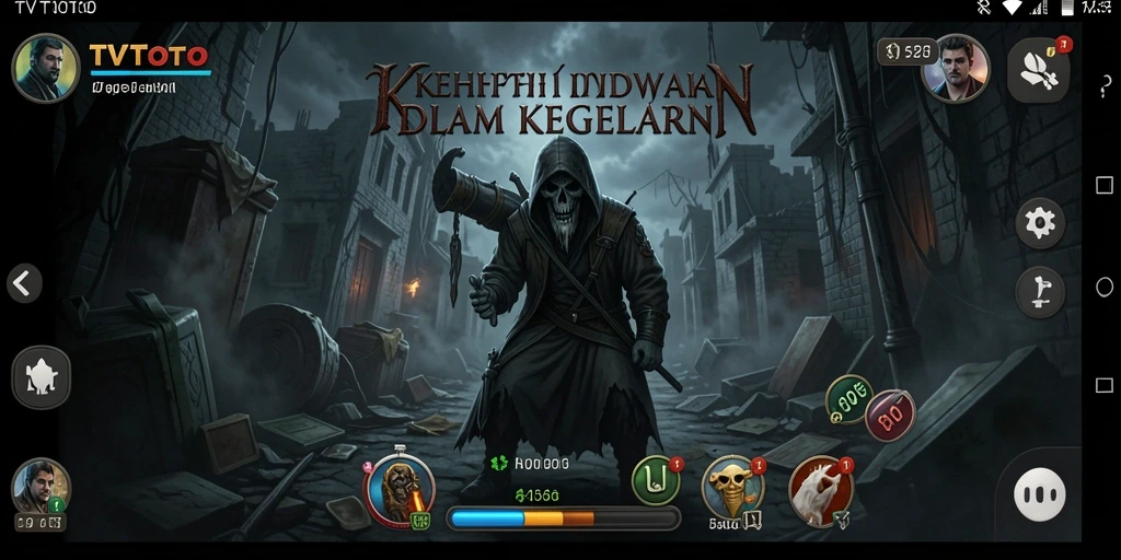 Gameplay menakutkan dengan suasana gelap di TVTOTO.