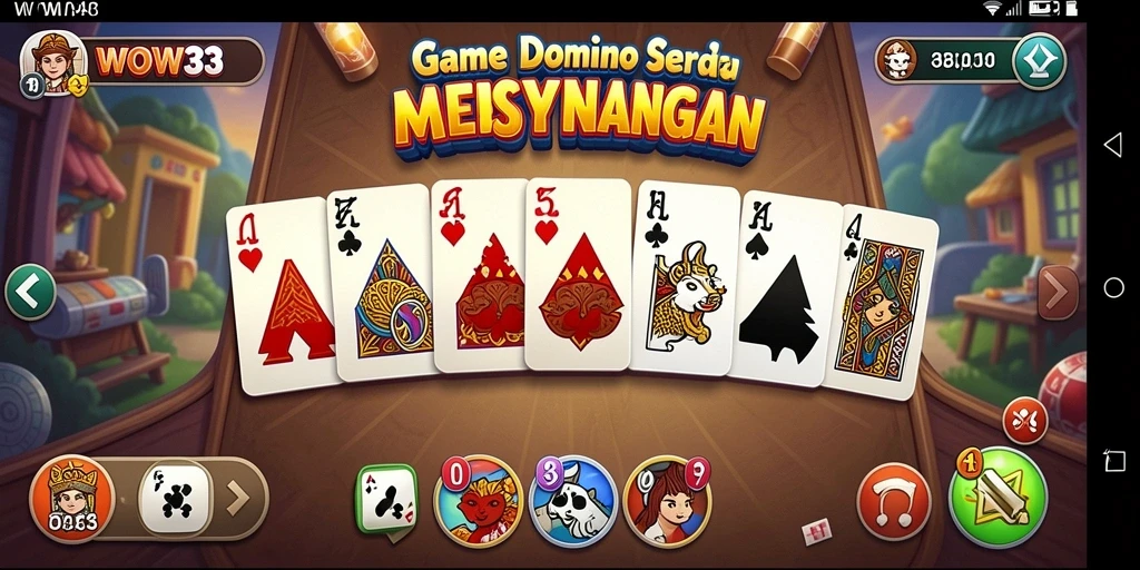 Screenshot WOW33 menampilkan gameplay seru permainan Domino.