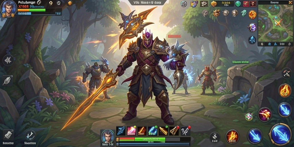 Tampilan gameplay seru di X168 dunia MMORPG penuh tantangan.